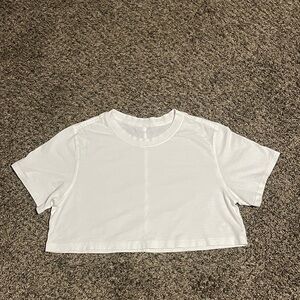 lululemon White Crop Tee